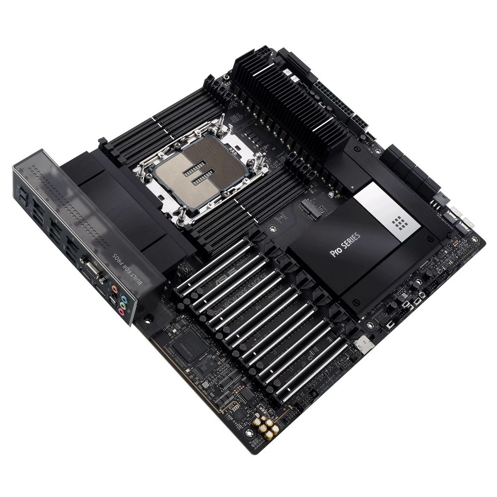 Материнская плата ASUS PRO WS W790E-SAGE SE LGA4677 EEB 8xDDR5 7xPCIEx16 3xM.2 2xUSB-C VGA GLAN 10GLAN — изображение 5