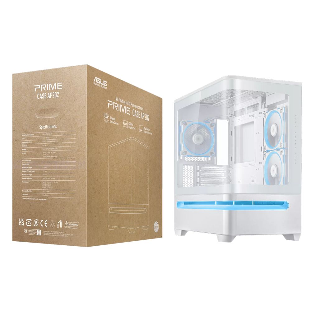 Корпус для ПК ASUS PRIME AP202 TG ARGB WHITE — изображение 19
