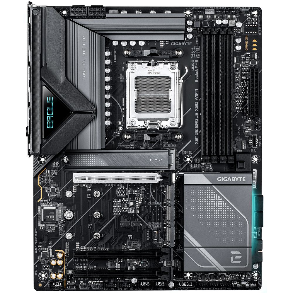 Материнская плата Gigabyte X870E EAGLE X3D WIFI7 X870E, AM5, 4*DDR5, 3*PCIEx16, 4xM.2, 2*TypeC, 4*USB3.2Gen2, 8*USB3.2Gen1, 4*USB2.0, 4xSATA3.0, 5G, 2*Type-C(DP), HDMI, ATX, RTL — изображение 3