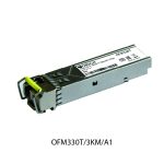 Трансивер WDM SFP, 1000Base-BX-D (Simplex SC), Tx:1550 нм, Rx:1310 нм, для одномодового кабеля, до 3 км