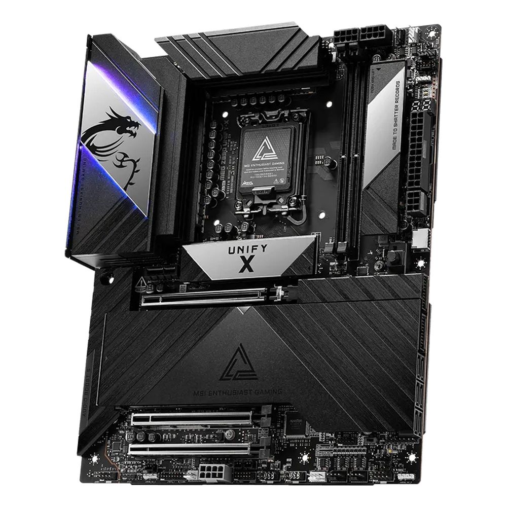 Материнская плата MSI MEG Z890 UNIFY-X Z890, LGA1851, 2*DDR5, 3*PCIEx16, 1*PCIEx1, 6*M.2, 2*TypeC, 8*USB3.2Gen2, 4*USB3.2Gen1, 8*USB2.0, 6*SATA3.0, 5G, 2*Type-C(DP), ATX, RTL — изображение 4