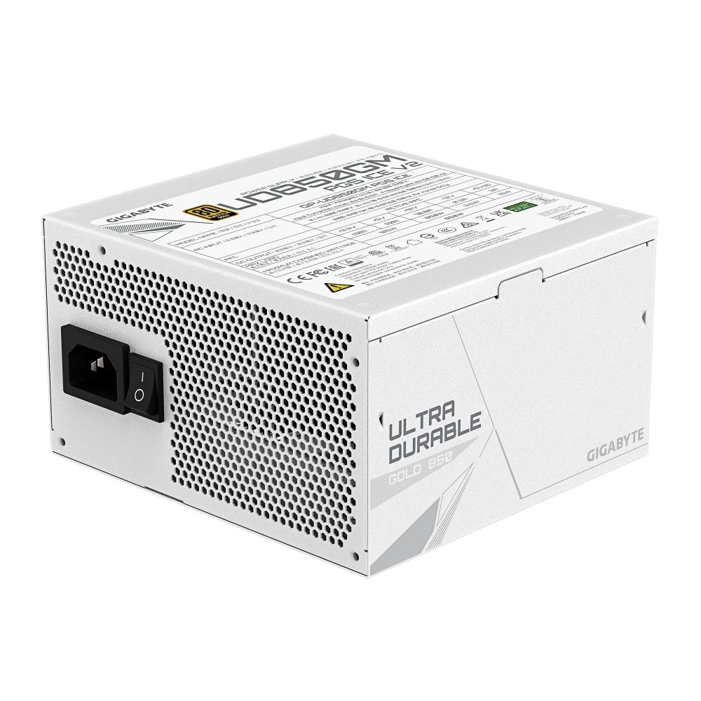 Блок питания ПК Gigabyte UD850GM PG5 ICE 850W, 80Plus, Gold, Полностью модульный, White colour — изображение 8