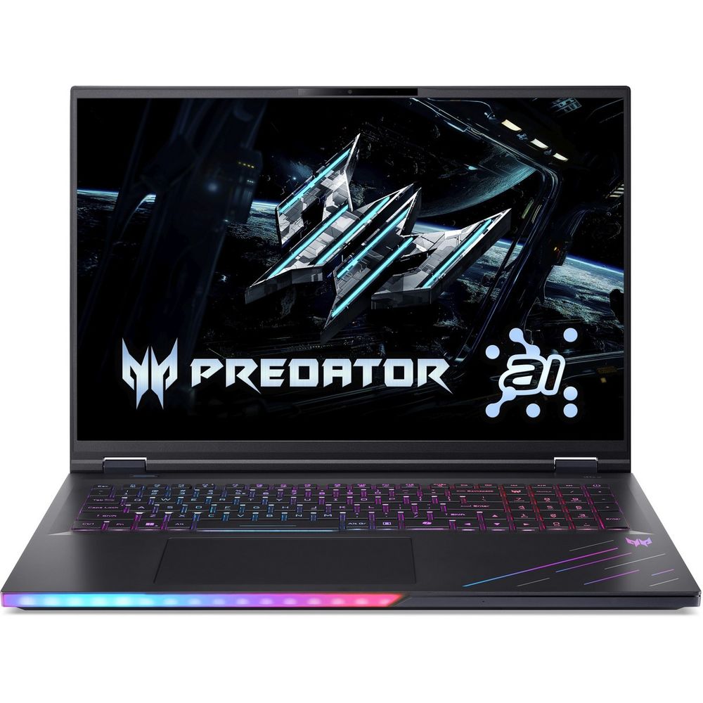 Ноутбук Acer Predator Helios 18 AI PH18-73-90A9 Intel Core Ultra 9 275HX/32Gb (2*16 D5)/SSD1Tb/RTX5090 24Gb (175W)/18"/IPS/WQUXGA/3840x2400/120Hz/NoOS/RJ-45/Black/3.5kg