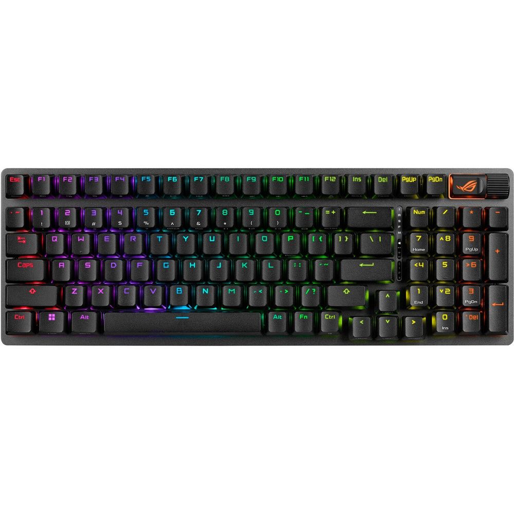Клавиатура ASUS X901 STRIX SCOPE II 96 WL ROG NX Snow ABS 96% USB 2.4GHz BT — изображение 5
