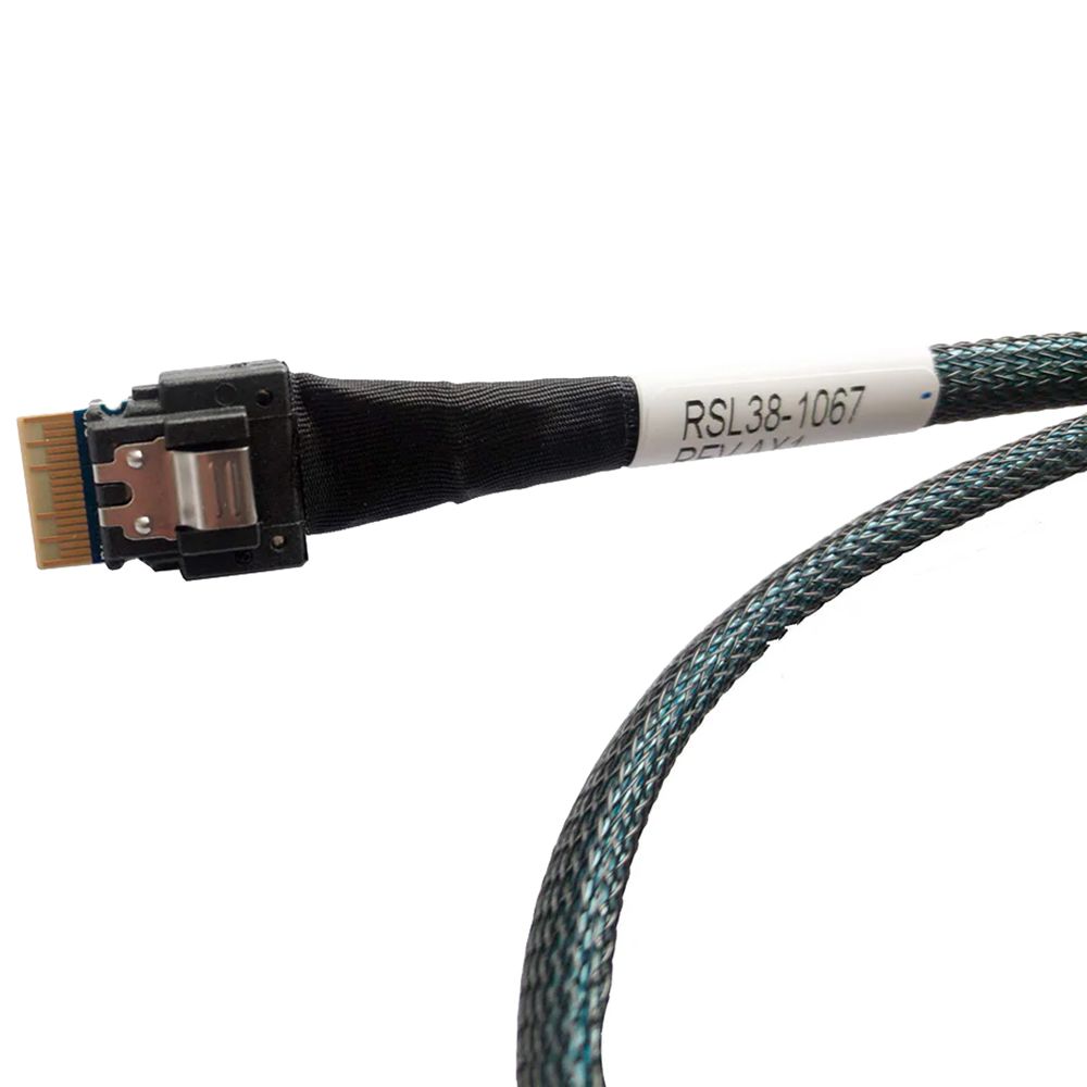 Кабель DiliVing DLSL38-1067 Slimline SASx4 (SFF8654) -to- HD MiniSAS x4 (SFF8643) PCIE 3.0, 85 Ohm, 100cm — изображение 4
