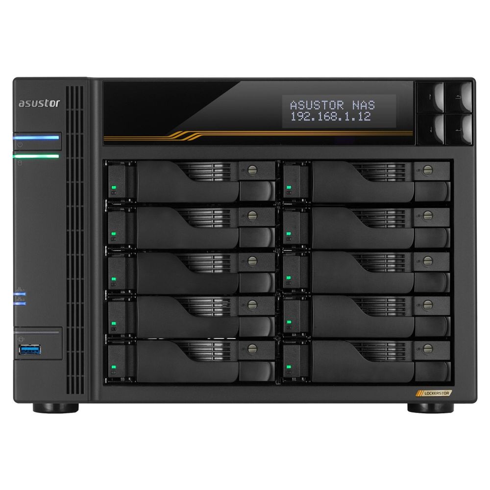 Платформа СХД ASUSTOR AS6810T 10 Bay 4xM.2 2x5GLAN 2x10GLAN 2x5GLAN 16GB (Max.64GB) DDR5 2xUSB-C 3xUSB — изображение 3