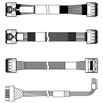 Комплектующие корпусов Lenovo ThinkSystem SR650 V3 2.5" Chassis Front BP3 SAS/SATA Cable Kit