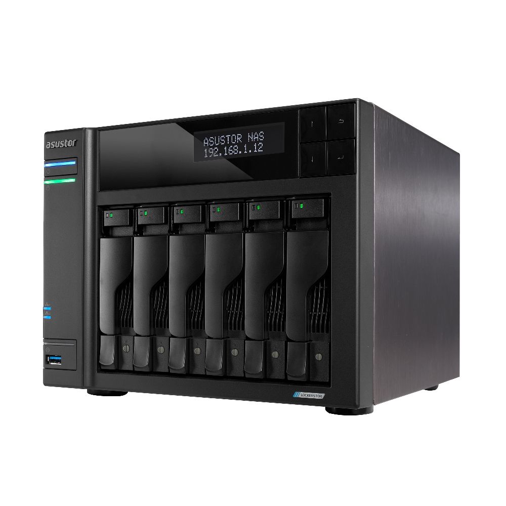 Платформа СХД ASUSTOR AS6706T 6 Bay (Max.14) 4xM.2 2x2.5GLAN 8GB (Max.16GB) DDR4 2xUSB HDMI (90IX01N1-BW3S60) — изображение 2