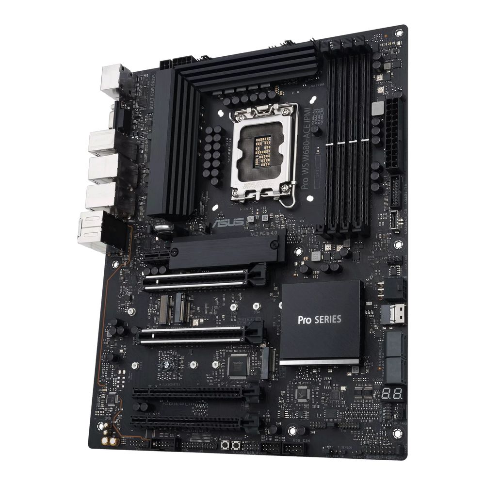 Материнская плата ASUS PRO WS W680-ACE IPMI LGA1700 ATX 4xDDR5 4xPCIEx16 PCIEx1 3xM.2 USB-C DP HDMI VGA 2x2.5GLAN — изображение 2