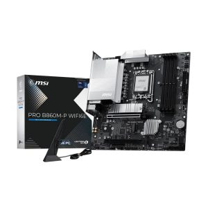 Материнская плата MSI PRO B860M-P WIFI6E B860, LGA1851, 4*DDR5, 2*PCIEx16, 2*M.2, 1*TypeC, 5*USB3.2Gen1, 6*USB2.0, 4*SATA3, 2.5G, VGA, DP, HDMI, M-ATX, RTL