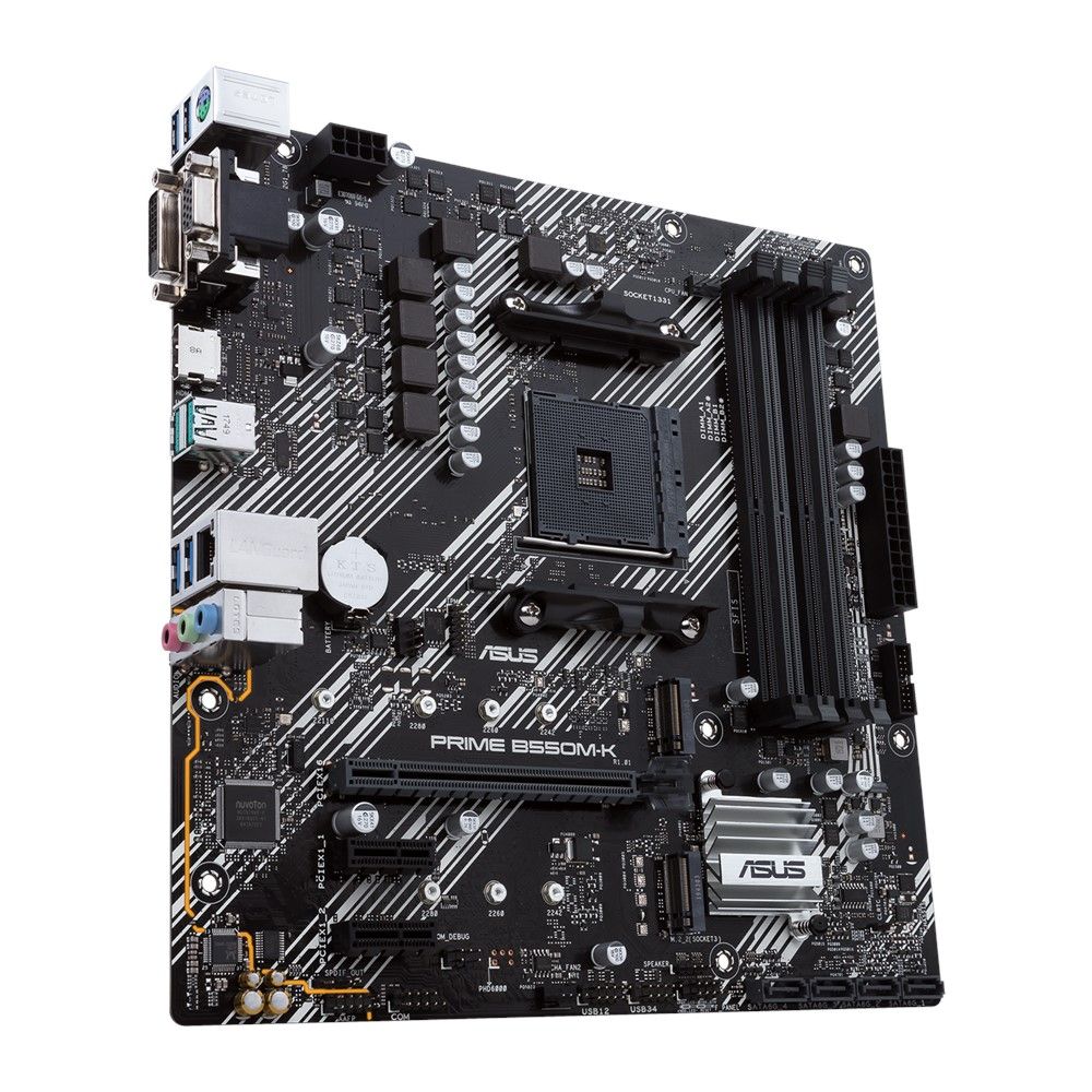 Материнская плата ASUS PRIME B550M-K AM4 mATX 4xDDR4 PCIEx16 2xPCIEx1 M.2 HDMI DVI VGA GLAN AM4 microATX 4xDDR4 PCIEx16 2xPCIEx1 2xM.2 VGA DVI HDMI GLAN RTL {10} — изображение 4
