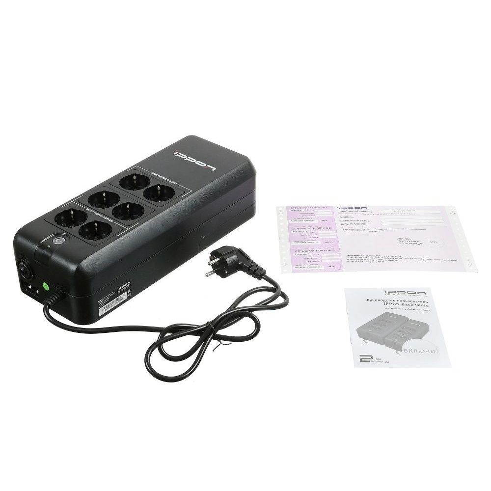 Источник бесперебойного питания Ippon Back Verso 600 Standby 300W/600VA 751617 {6} (700011) — изображение 5