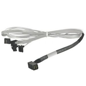 Кабель DiliVing DL36-3395,   Internal SFF8643-to-4*SATA+SB ( HDmSAS (угловой) -to- 4*SATA(угловой)+SideBand) 100cm (аналог 2279900-R)