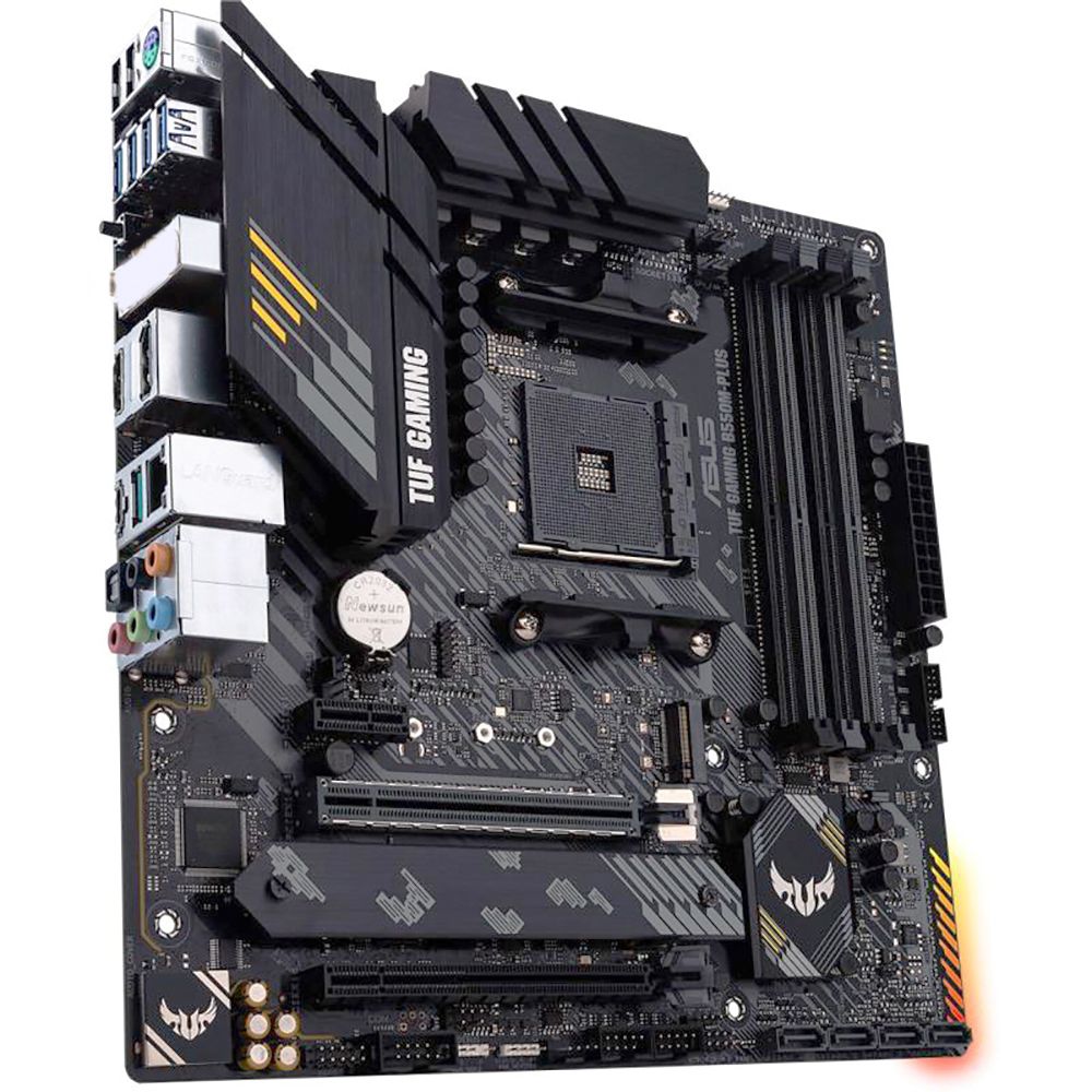 Материнская плата ASUS TUF GAMING B550M-PLUS, RTL {10} AM4 mini-ATX 4xDDR4 2xPCIEx16 1xPCIEx1 2xM.2 USB-C HDMI DP 2.5GLAN — изображение 2