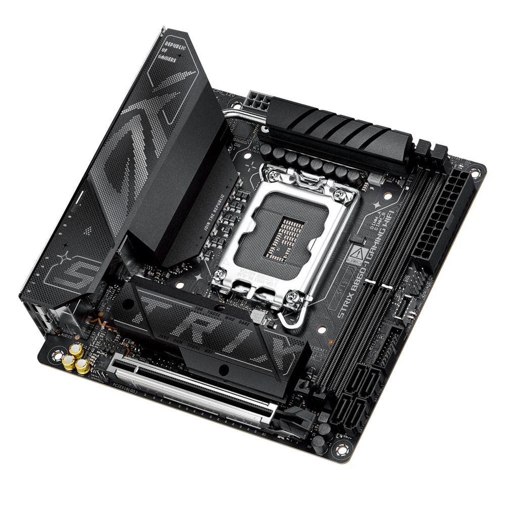Материнская плата ASUS ROG STRIX B860-I GAMING WIFI LGA1851 mini-ITX 2xDDR5 PCIEx16 2xM.2 Thunderbolt USB-C DP HDMI 2.5GLAN Wi-Fi 7 — изображение 4