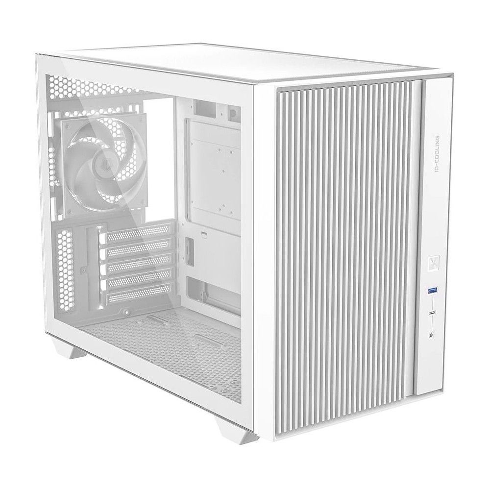 Корпус Case ID-Cooling FLOW 500 AIR White mATX/win TG/2 fans/Gen2 Type C/CPU 180mm/GPU 403mm/ no PSU — изображение 2