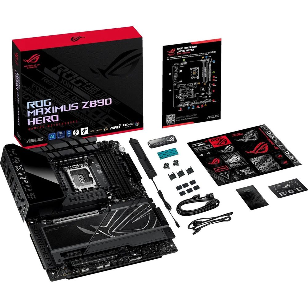 Материнская плата ASUS ROG MAXIMUS Z890 HERO LGA1851 ATX 4xDDR5 2xPCIEx16 PCIEx1 6xM.2 2xThunderbolt USB-C HDMI 2.5GLAN 5GLAN Wi-Fi 7 — изображение 13