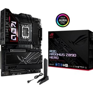 Материнская плата ASUS ROG MAXIMUS Z890 HERO LGA1851 ATX 4xDDR5 2xPCIEx16 PCIEx1 6xM.2 2xThunderbolt USB-C HDMI 2.5GLAN 5GLAN Wi-Fi 7