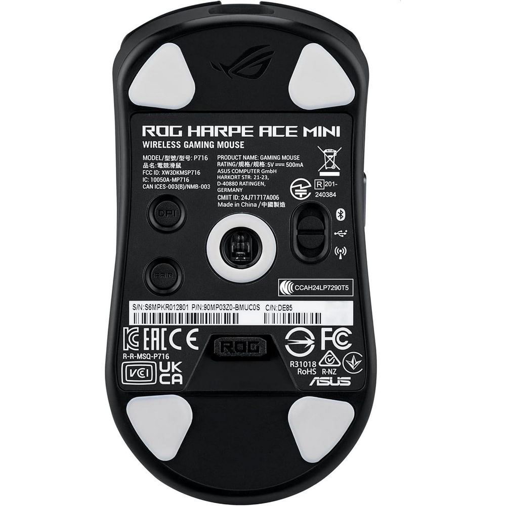 Мышь ASUS P716 ROG HARPE ACE MINI/BLK 49g 42,000DPI Bluetooth 5.1 2.4GHz 5buttons — изображение 9