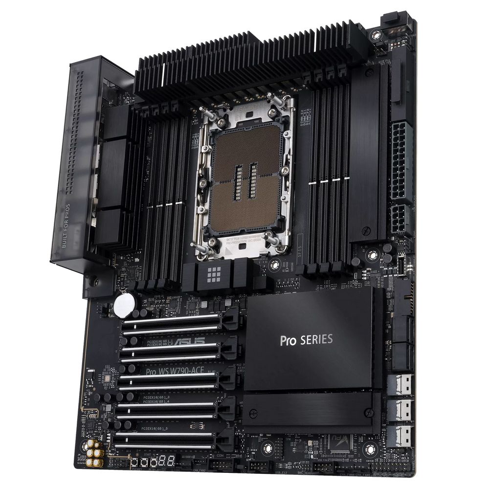 Материнская плата ASUS PRO WS W790-ACE LGA4677 CEB 8xDDR5 5xPCIEx16 2xM.2 USB-C 2.5GLAN 10GLAN — изображение 4