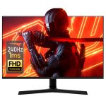Монитор Bad Pack 27" AIWA MD2707-1 Black (IPS, 1920x1080, HDMI+HDMI+DP+DP, 1 ms, 178°/178°, 350 cd/m, 1000:1, 240Hz, MM, Pivot, внешн. БП)