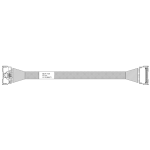 Кабель Amphenol RMC74-7038 Cable MCIO x8 74P (прямой)  -TO-  MCIO x8 74P (прямой) , 85 Ohm, L:80cm