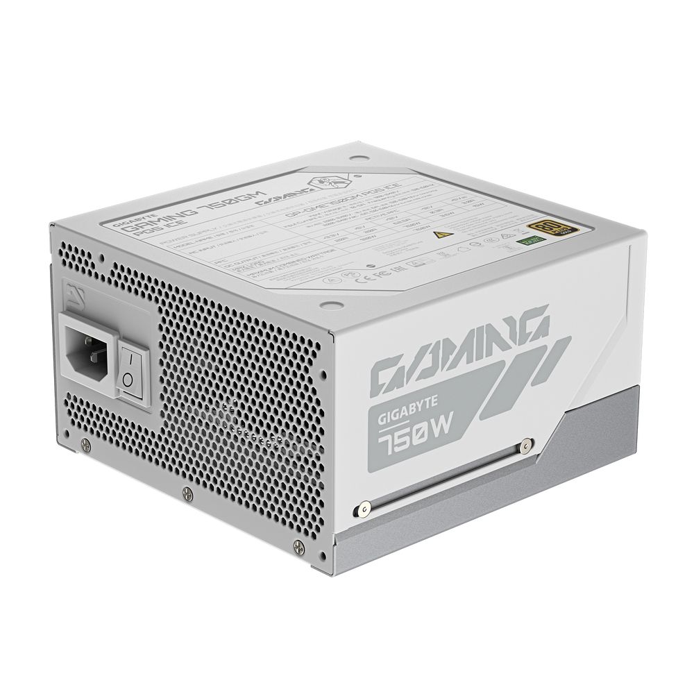 Блок питания ПК Gigabyte GME750GM PG5 ICE 750W, Белый, 80Plus, Platinum, Полностью модульный, PCIe Gen 5.1, ATX 3.1 compatible. — изображение 2