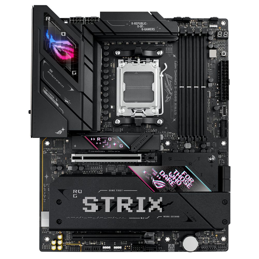 Материнская плата ASUS ROG STRIX B850-E GAMING WIFI AM5 ATX 4xDDR5 2xPCIEx16 5xM.2 2хUSB-C DP HDMI 5GLAN Wi-Fi 7 — изображение 3