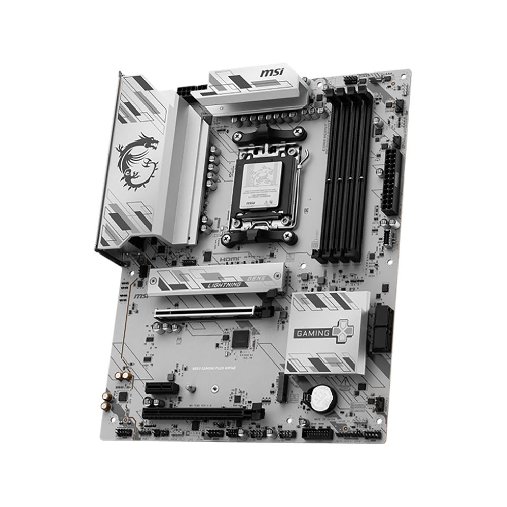 Материнская плата MSI B850 GAMING PLUS WIFI6E B850, AM5, 4*DDR5, 2*PCIEx16, 1*PCIEx1, 2*M.2, 2*TypeC, 3*USB3.2Gen2, 6*USB3.2Gen1, 4*USB2.0, 4*SATA3.0, 2.5G, DP, HDMI, ATX, RTL — изображение 3