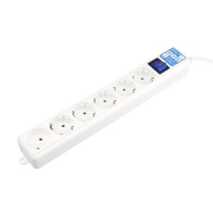 Фильтр-удлинитель Power Cube Pro SPL6-16-P-5M 6 розеток (5 с заземлением + 1 без), белый, 5м, 16 А/3,5 кВт, 3*1.5мм²
