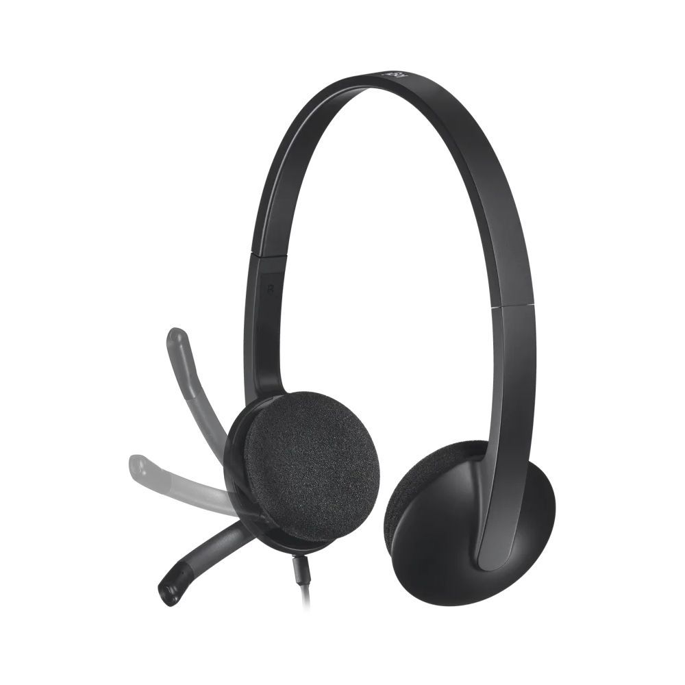Гарнитура Logitech H340 черная, USB, поворотный микрофон, кабель 1.8м — изображение 4