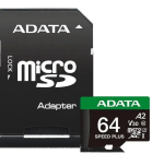 Карта памяти MICRO SDXC 64GB CLASS10 W/AD UD64GUI3V30A2SP-RA1 ADATA
