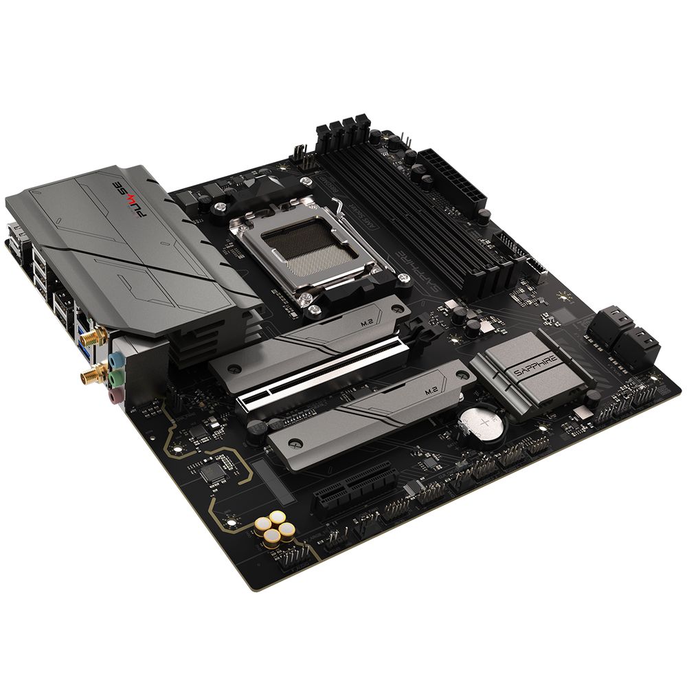 Материнская плата Sapphire B850M PULSE WIFI B850, AM5, 4*DDR5, 1*PCIEx16, 1*PCIEx4, 2*M.2, 2*TypeC, 4*USB3.2Gen1, 10*USB2.0, 4*SATA3.0, 2.5G, DP, HDMI, M-ATX, RTL — изображение 6