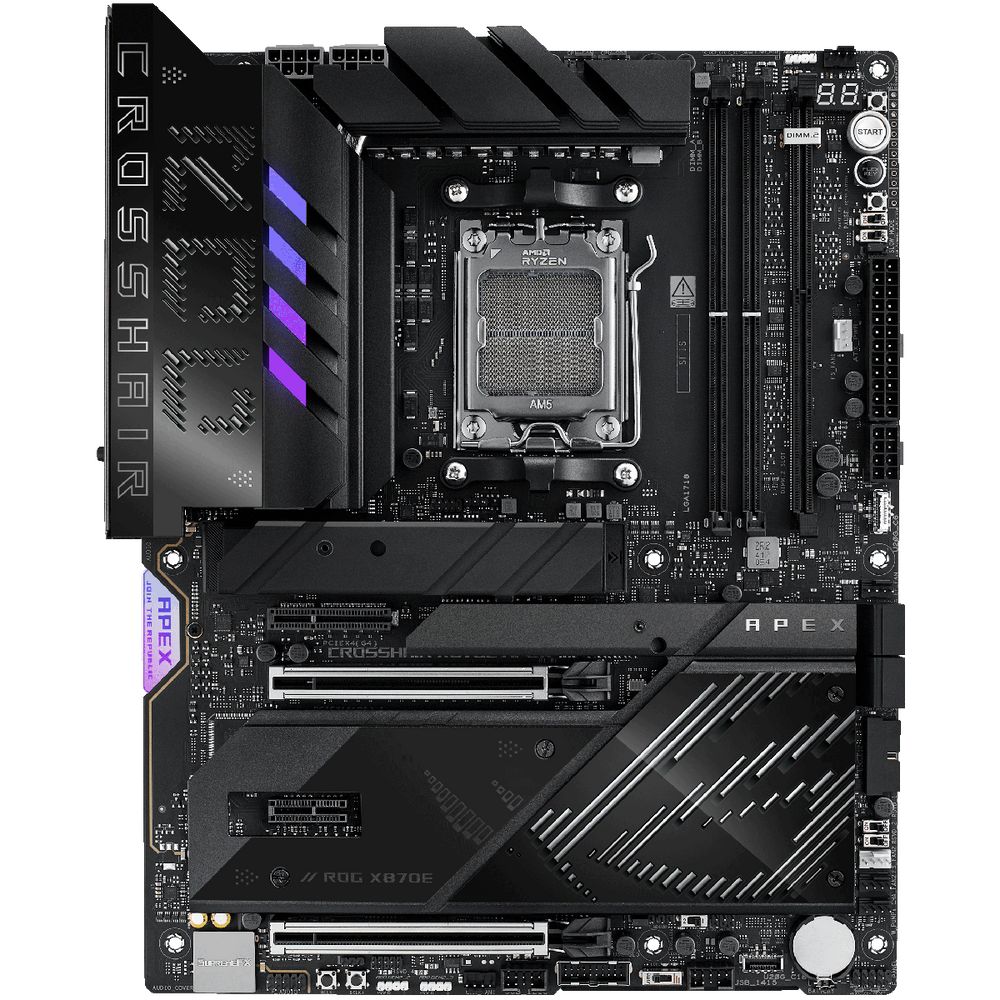 Материнская плата ASUS ROG CROSSHAIR X870E APEX AM5 ATX 2xDDR5 2xPCIEx16 PCIEx4 PCIEx1 5xM.2 3xUSB-C 5GLAN Wi-Fi 7 — изображение 3