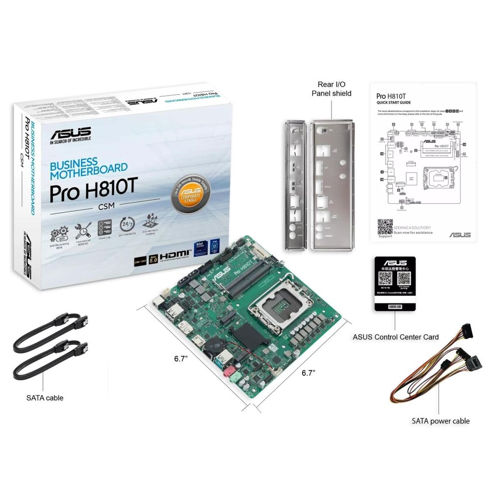 Материнская плата ASUS PRO H810T-CSM LGA1851 mini-ITX 2xDDR5 M.2 DP HDMI GLAN — изображение 7