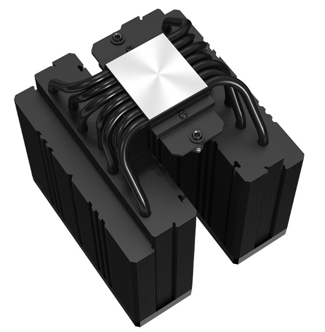 Кулер для процессора 300W S_MULTI 4pin PWM 2x14cm fan FROZN A720 BLACK ID-COOLING — изображение 4