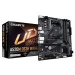 Материнская плата Gigabyte A520M DS3H WF6E A520, AM4, 4xDDR4, 1xPCI-Ex16,4xM.2, 6xUSB3.2Gen1, 8xUSB2.0, 4*SATA3.0, 1G, DP, HDMI, mATX, RTL