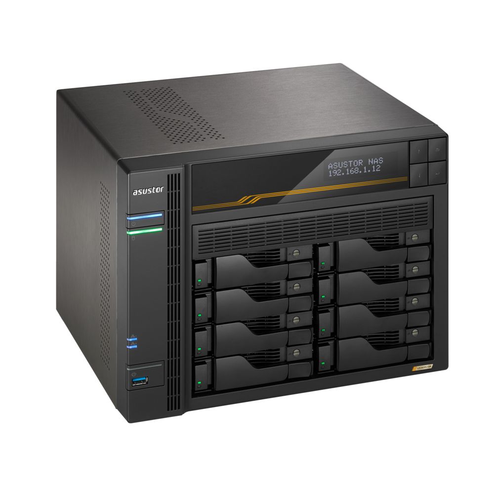 Платформа СХД ASUSTOR AS6808T 8 Bay (Max.20) 4xM.2 2x5GLAN 2x10GLAN 16GB (Max.64GB) DDR5 2xUSB-C 3xUSB — изображение 5