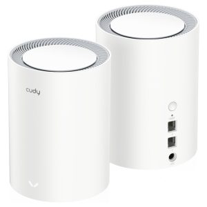 Маршрутизатор CUDY AX3000 Wi-Fi 6 Mesh  2 5G Solution 2.5G Solution 2-Pack, Dual-Band,  Chipset MT7981BA+MT7976CN+RTL8221B, 802.11ax/ac/a/b/g/n,  2402Mbps at 5GHz + 574Mbps at 2.4GHz,  2.5G WAN+GE LAN, 5 internal antennas,  MU-MIMO, DDNS, Zerotier/Wireguard/OpenVPN/IPSec/L2TP/PPTP VPN, DNS