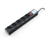 Фильтр-удлинитель Power Cube SPG5-10M 5 розеток, черный, 10м, 10 А/2,2 кВт, 3*0.75 мм²