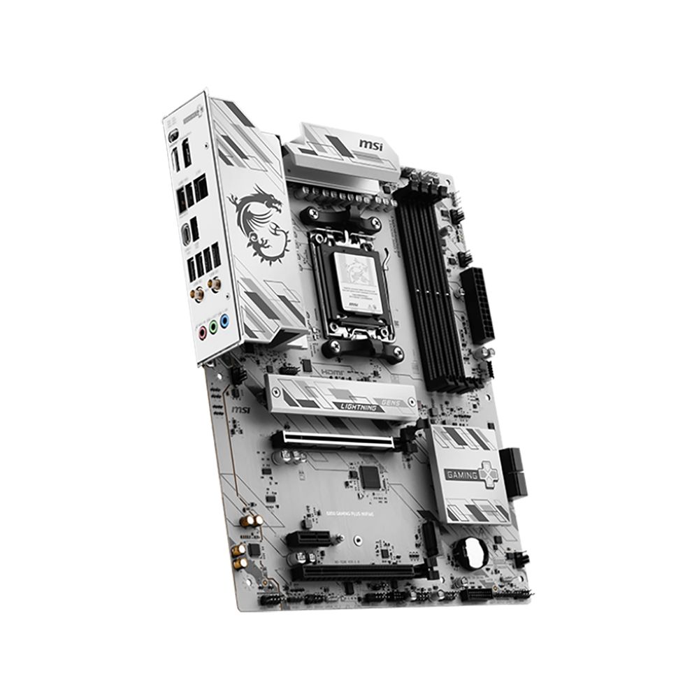 Материнская плата MSI B850 GAMING PLUS WIFI6E B850, AM5, 4*DDR5, 2*PCIEx16, 1*PCIEx1, 2*M.2, 2*TypeC, 3*USB3.2Gen2, 6*USB3.2Gen1, 4*USB2.0, 4*SATA3.0, 2.5G, DP, HDMI, ATX, RTL — изображение 5