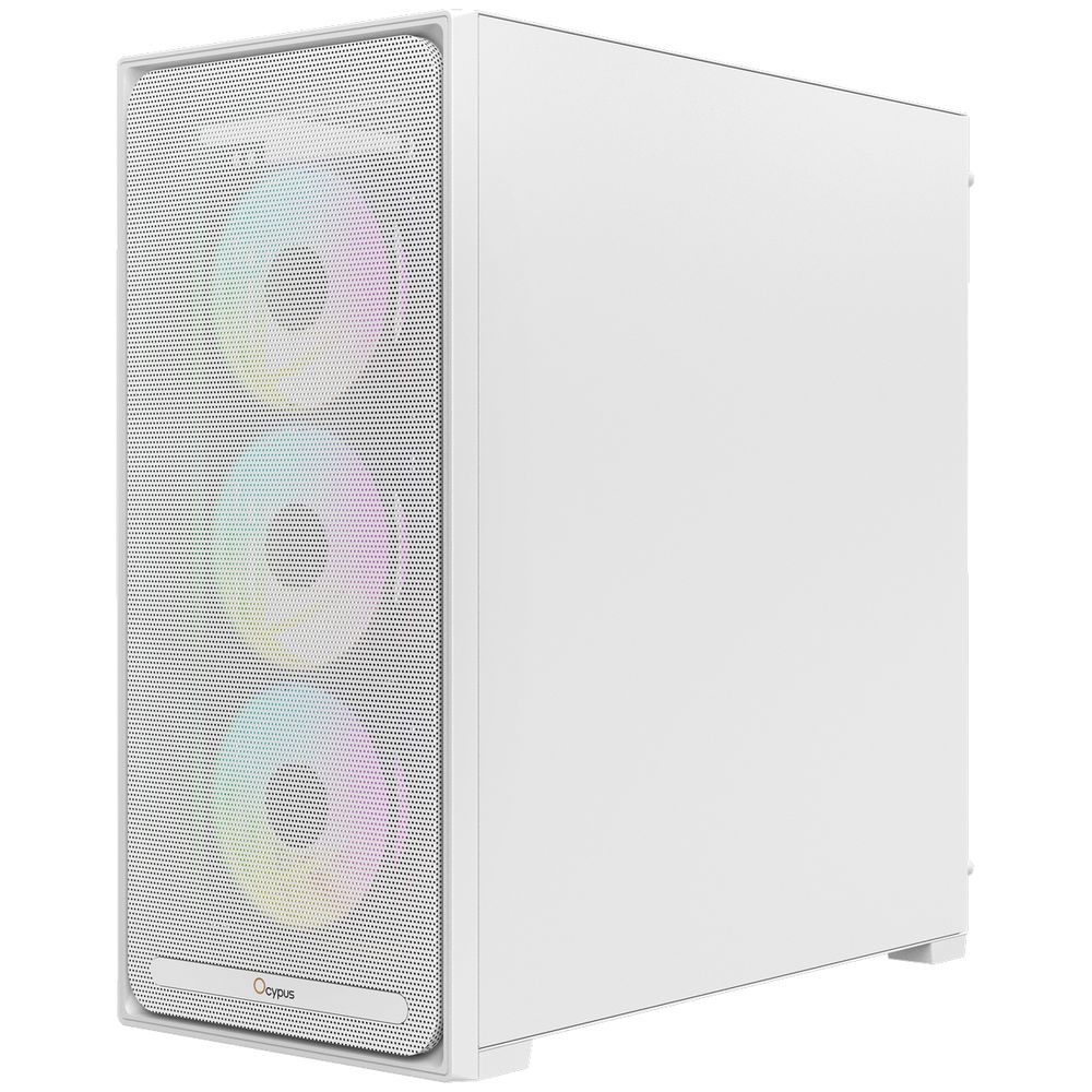 Корпус для ПК Ocypus Delta-C70-WHG400XX-GL Case Delta C70 WH ARGB EATX / win / white / 4 ARGB fans / no PSU — изображение 4