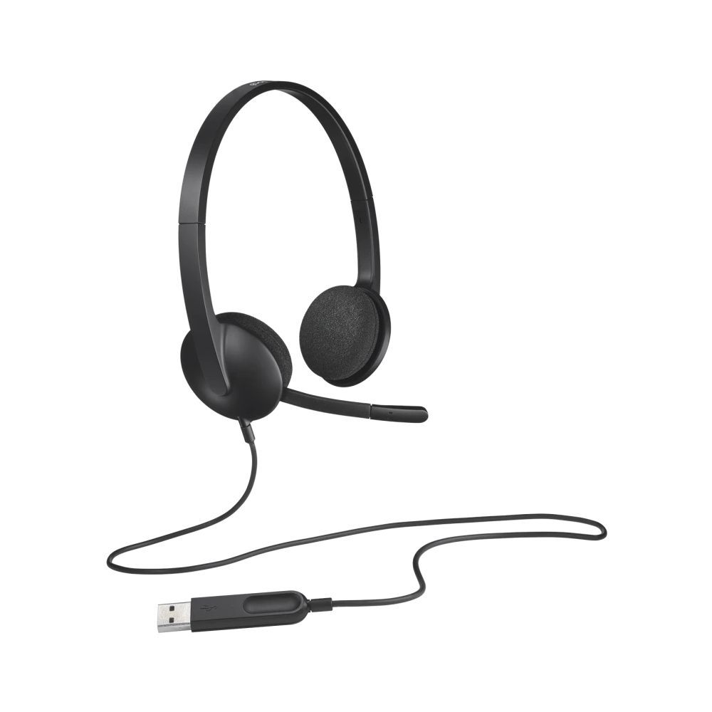 Гарнитура Logitech H340 черная, USB, поворотный микрофон, кабель 1.8м — изображение 5