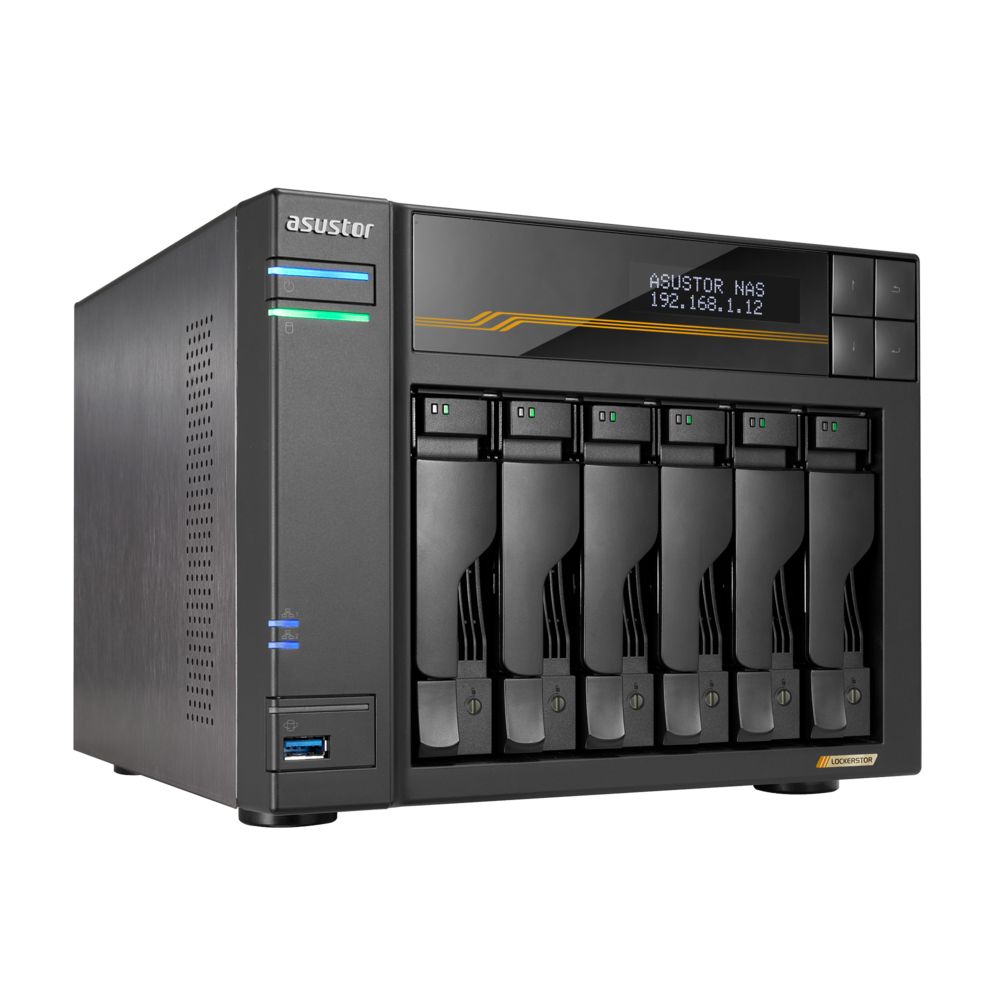 Платформа СХД ASUSTOR AS6806T 6 Bay (Max.18) 4xM.2 2x5GLAN 2x10GLAN 16GB (Max.64GB) DDR5 2xUSB-C 3xUSB — изображение 3