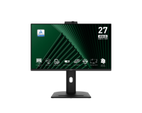 Монитор MSI 27" PRO MP275QPDG, 16:9, IPS, QHD, 4ms, 250cd, 100Hz, HDMI, DP, USB, USB-C, SPK, CAM, HAS