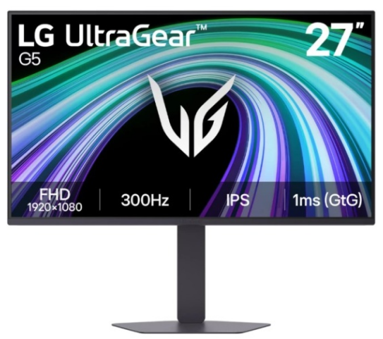 Монитор LG 27" 27G550B-B, 16:9, IPS, FHD, 1ms, 300cd, 300Hz, HDMI, DP, HAS — изображение 2