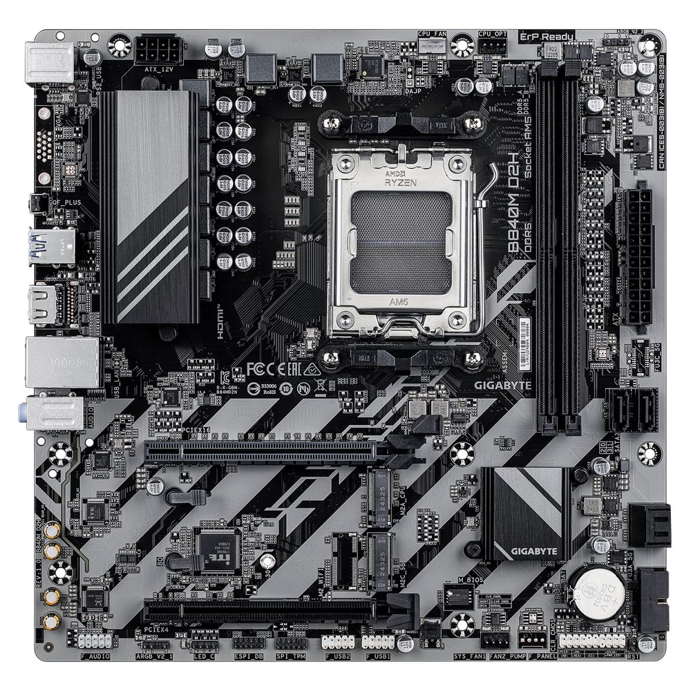 Материнская плата Gigabyte B840M D2H, — изображение 3