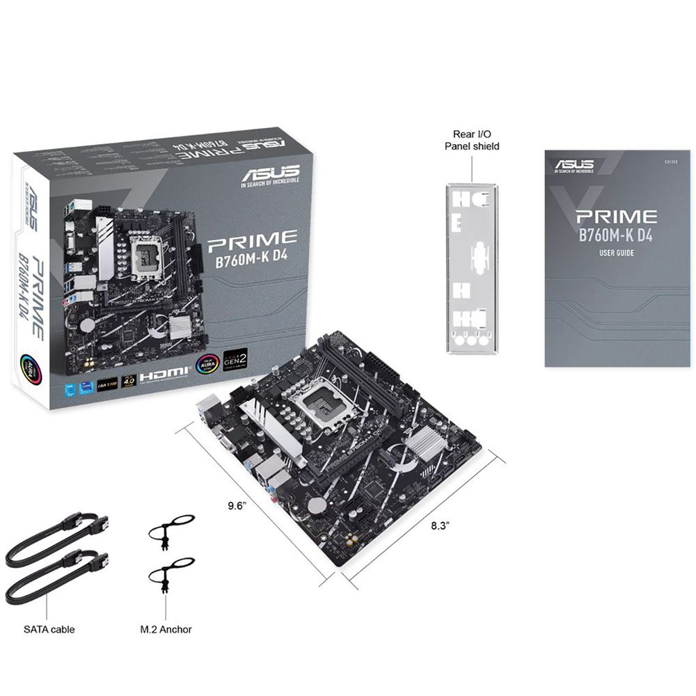 Материнская плата ASUS PRIME B760M-K D4 LGA1700 mATX 2xDDR4 PCIEx16 2xPCIEx1 2xM.2 HDMI VGA 2.5GLAN — изображение 8