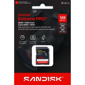 Карта памяти SanDisk Extreme Pro SD UHS-I 128GB SD 250MB/s(R) / 120MB/s(W) (SDSDXXJ-128G-GSCIN)