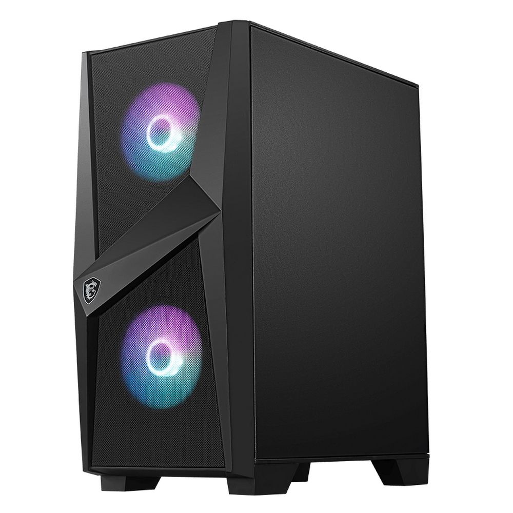 Корпус MSI MAG FORGE 100R Mid-Tower, ATX, 2xUSB 3.2, Audio I/O, 2x120mm ARGB Fan, 1x120mm black Fan, 6-ch Light controller, Front metal MESH, Up to 330mm GPU, Tempered Glass (676407) — изображение 3
